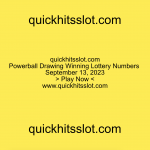 Powerball Drawing Winning Lottery Numbers September 13. Play Now. quickhitsslot.com