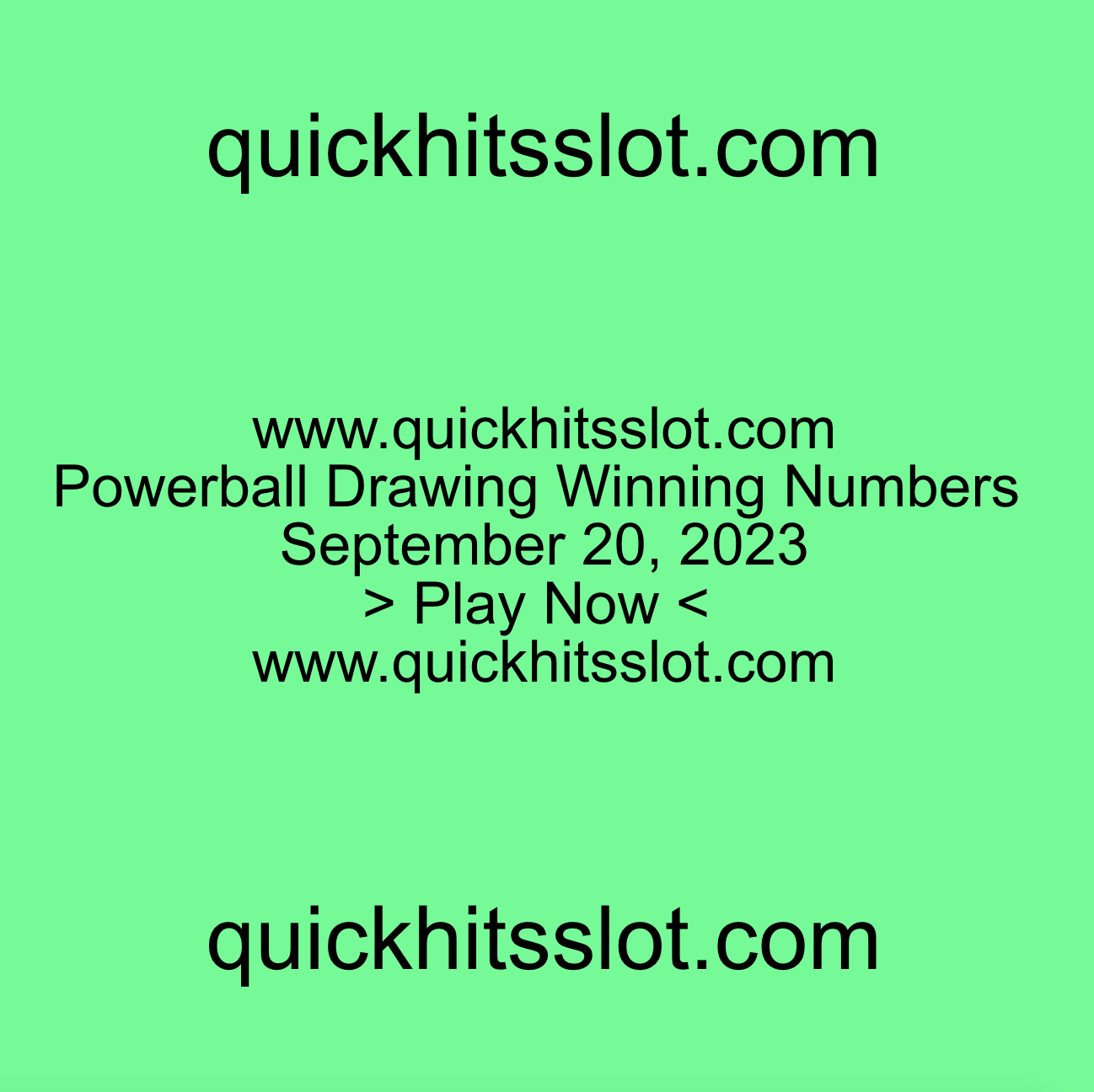 Powerball Drawing Winning Numbers September 20 