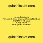 Powerball Lottery Drawing Winning Numbers September 18. Play Now. quickhitsslot.com