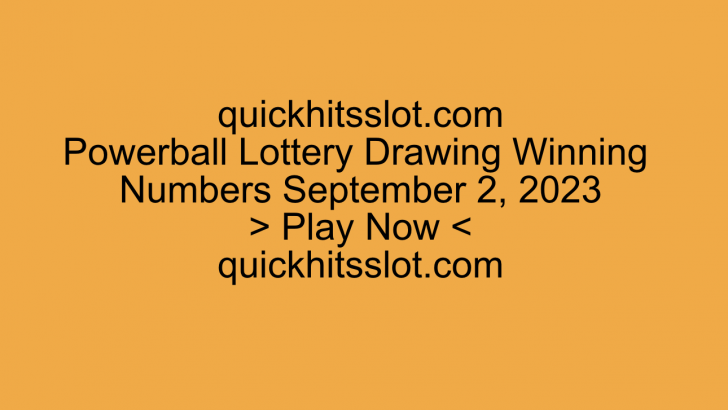 Powerball Drawing Winning Lottery Numbers September 30 2023 5702