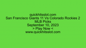 San Francisco Giants 11 Vs Colorado Rockies 2 MLB Picks. Play Now. quickhitsslot.com